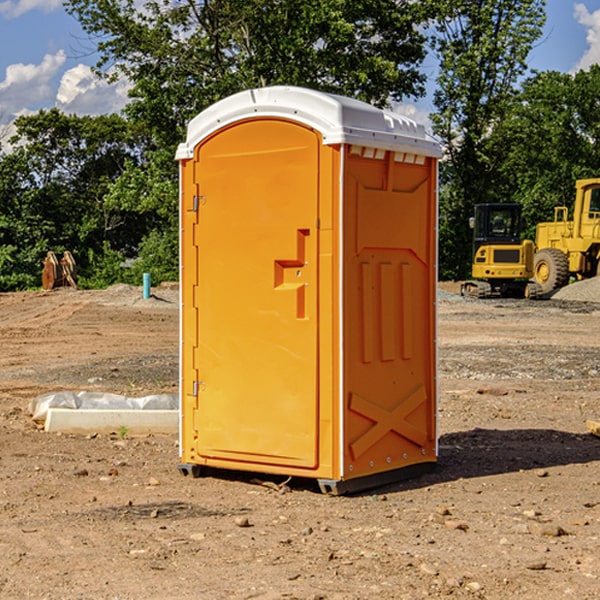 how often are the porta potties cleaned and serviced during a rental period in Cousins Island